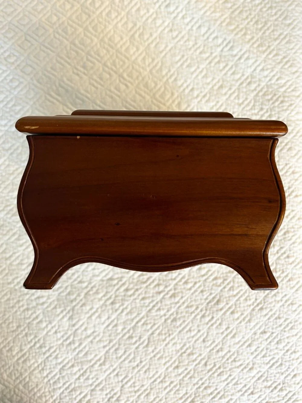 Vintage The Bombay Company Floral Carved Wooden Jewelry Box